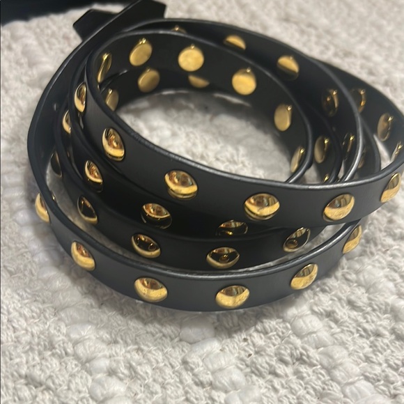 Burberry Black and Gold Studded Wrap Belt Women’s Size 32 - Picture 1 of 7